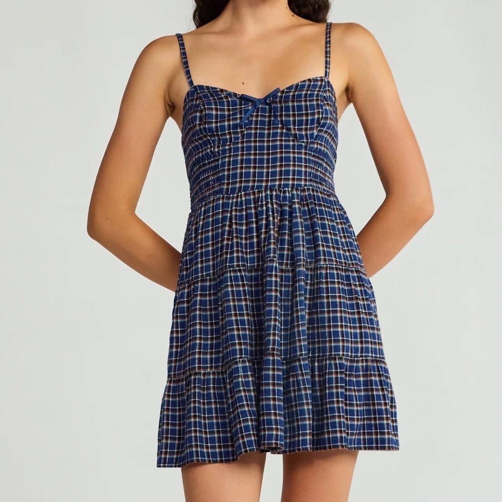 NEW No Boundaries Woven Flannel Dress Womens size:M (8/10)